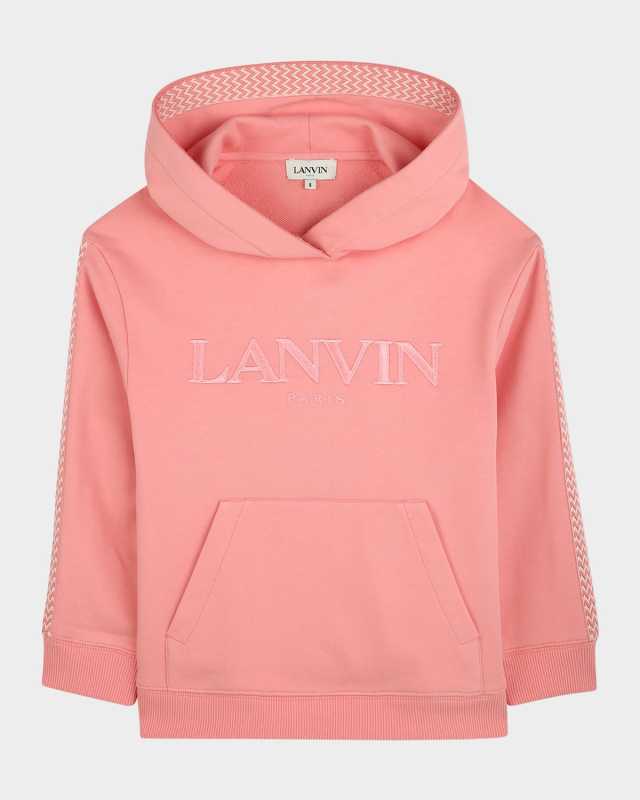 Girl's Embroidered Logo-Print Hoodie, Size 8-14